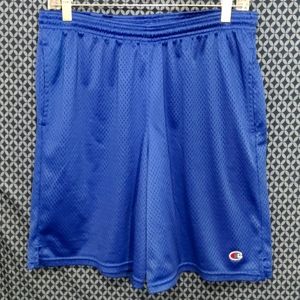 Champion - Men's royal blue authentic active wear basketball shorts. Size- M